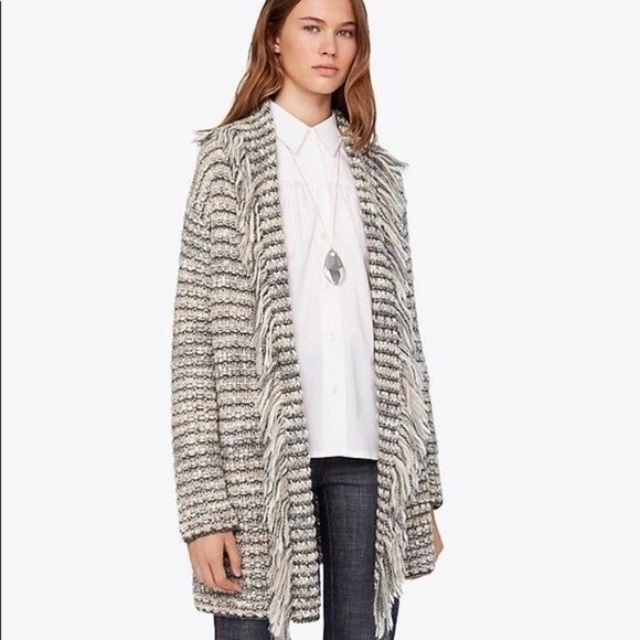 Tory Burch Pierce Alpaca and Wool Blend Sweater Cardigan Coatigan